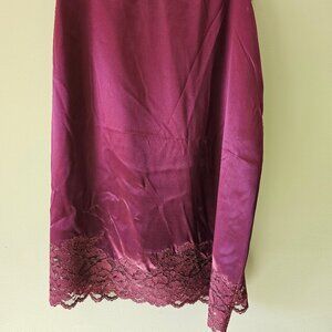 NEW Vintage Banana Republic Lined Silk-Like Lace Trimmed Skirt Size 8